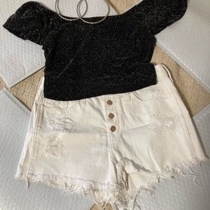 White Holister shorts